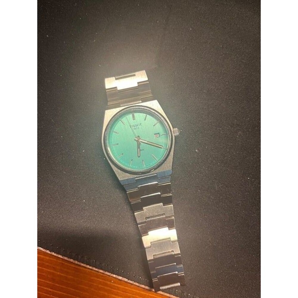 Tissot PRX Quartz 40mm Mint Green Men's Watch - T137.410.11.091.01 WITH BOX
